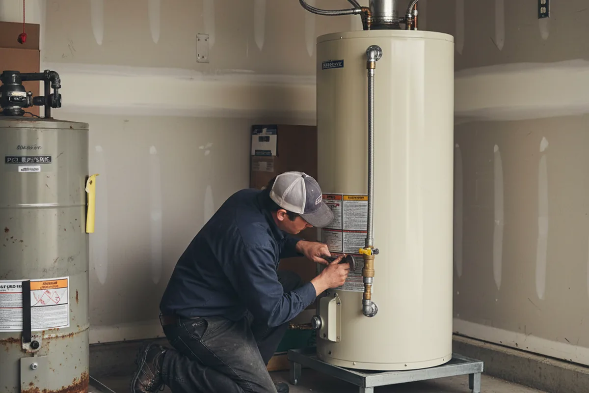 Water heater and shutoff valve replacement in Raymond